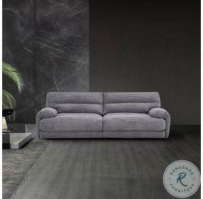 Cadenza Gray Corduroy 112" Sofa