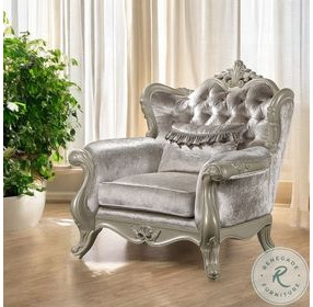 Libertee Beige Fabric and Champagne Chair with Pillow