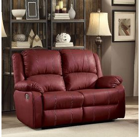 Zuriel Red 60" Rocker Reclining Loveseat