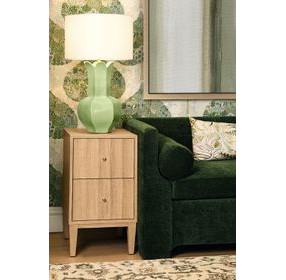 Hammond Cerused Oak Rectangular 2 Drawer Side Table