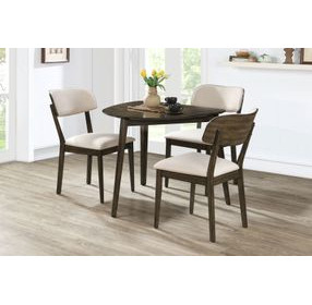 Rex Walnut 35" Guitar Pick Corner Dining Room Set
