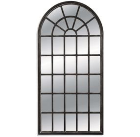 Berwyn Dark Brown Arched Floor Mirror
