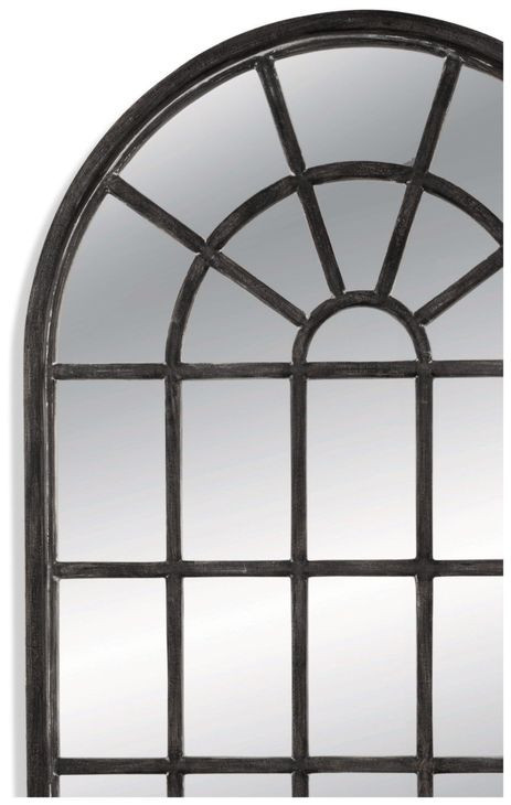 Berwyn Dark Brown Arched Floor Mirror