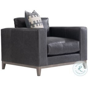 Noel Gray Leather Chair