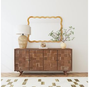 Rider Wood Frame Rectangular Wall Mirror