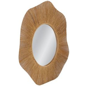 Althea Natural Round Wall Mirror