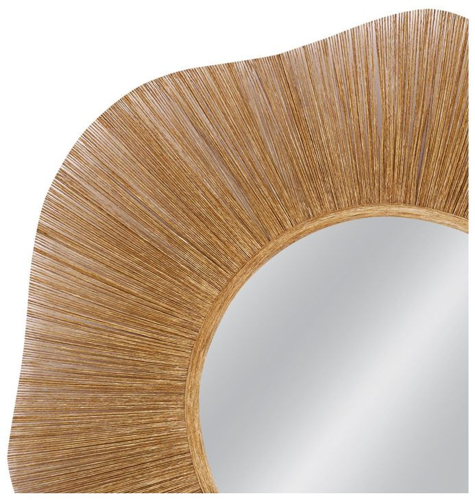 Althea Natural Round Wall Mirror