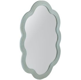 Arianna Matte Light Blue Free Form Wall Mirror