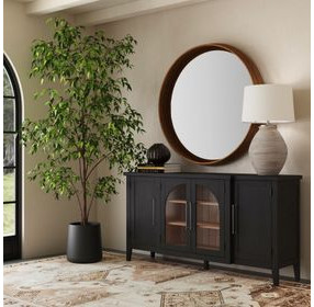 Marcella Natural Round Wall Mirror