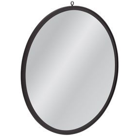 Deneb Matte Black Round Wall Mirror