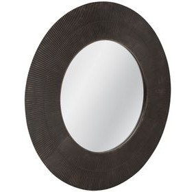 Karolina Matte Black Round Wall Mirror