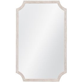 Hendrix Distressed White Rectangular Wall Mirror