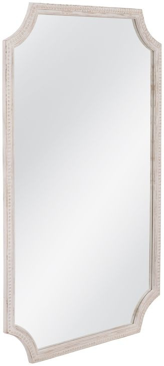 Hendrix Distressed White Rectangular Wall Mirror