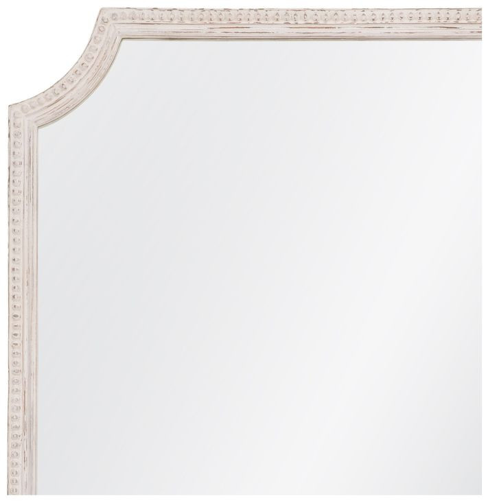 Hendrix Distressed White Rectangular Wall Mirror