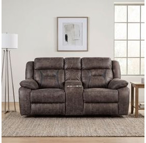 Madrona Dark Brown Double Reclining 75" Loveseat