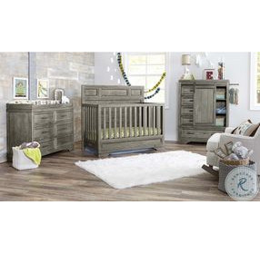 Foundry Brushed Pewter Flat Top Convertible Standard Crib