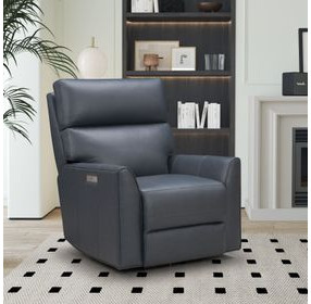 Marah Santa Fe Ocean Leather Big and Tall Power Recliner with USB Charging