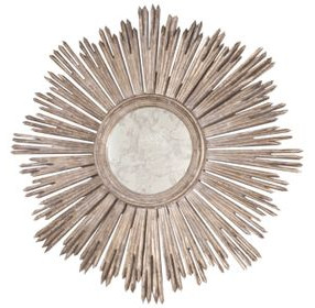 Margeaux Silver Leaf Sunburst Wall Mirror