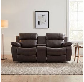 Marille Brown Double Glider Reclining 78" Loveseat
