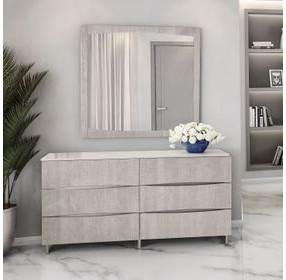Marin Greige 6 Drawer Dresser