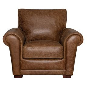 Maverick Cinnamon Top Grain Leather Living Room Chair