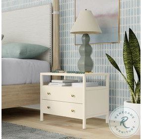 Marsha Coconut Milk 2 Drawer Nightstand