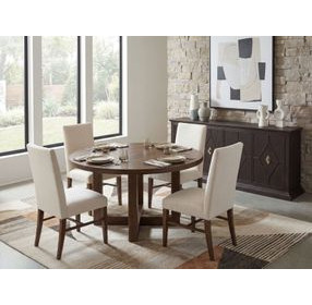 Harbor Drift Worn Saddle 60" Round Dining Table