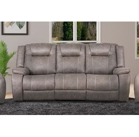 Blake Desert Taupe Performance Fabric Reclining Sofa