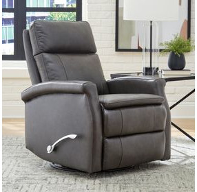 Bristol Raven Leather Swivel Glider Recliner