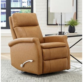 Bristol Russet Leather Swivel Glider Recliner