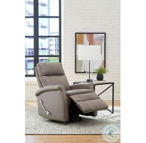 Brindleton Graphite Leather Swivel Glider Recliner