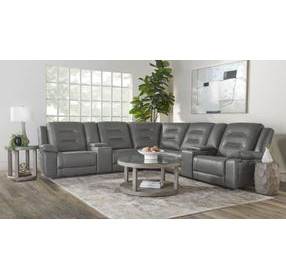 Caldwell Tahoe Charcoal Performance Fabric 7 Piece Modular Power Reclining Sectional