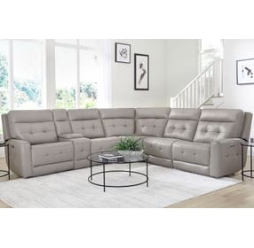 Canterbury Pewter 6 Piece Zero Gravity Modular Power Reclining Sectional