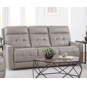 Canterbury Pewter Zero Gravity Power Reclining Sofa With Power Headrest