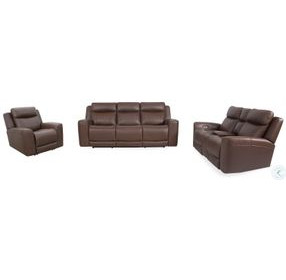 Carrith Autumn Umber Leather Power Recliner