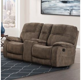 Cooper Shadow Brown Manual Reclining Console Loveseat