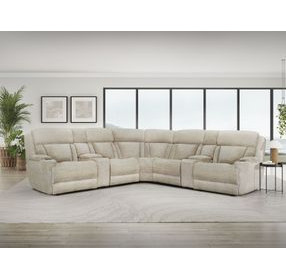 Dalton Lucky Fawn Performance Fabric 7 Piece Modular Power Reclining Sectional