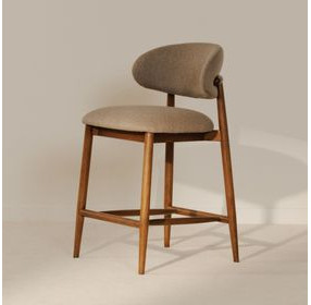 Ellie Gray Performance Fabric Upholstered Counter Height Stool