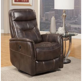 Gemini Truffle Performance Fabric Swivel Power Recliner