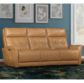 Gershwin Lucca Butterscotch Power Reclining Sofa with Zero Gravity