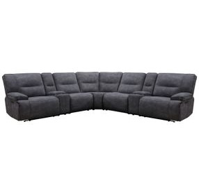 Gladiator Cobalt Performance Fabric 7 Piece Modular Power Reclining Sectional