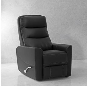 Hercules Black Swivel Glider Recliner with Articulating Headrest