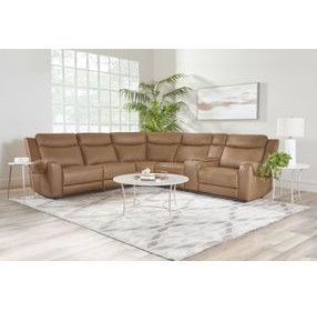 Momentum Cashew 6 Piece Modular Power Reclining Sectional