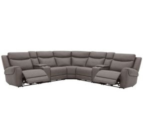 Momentum Dark Granite 7 Piece Modular Power Reclining Sectional