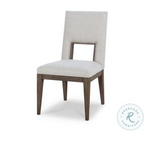 Kendall Camino Grey And Textured Linen Side Chair