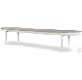 Barrington White And Silver 104" Extendable Dining Room Set
