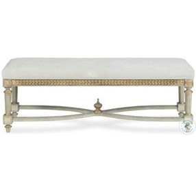 Corbett Taupe Velvet Upholstered Bench