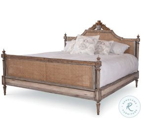 Corbett Aged Sage Green And Antique Cream Queen Poster Bed
