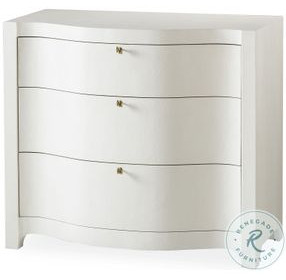 Monroe Ivory Faux Shagreen 3 Drawer Chest