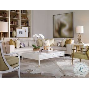 Monroe Ivory Faux Shagreen Grand Coffee Table